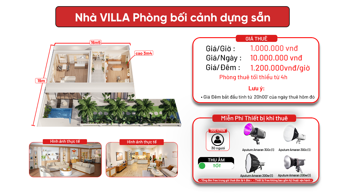 NHÀ VILLA - Phương Canh ( Phòng bối cảnh dựng sẵn )