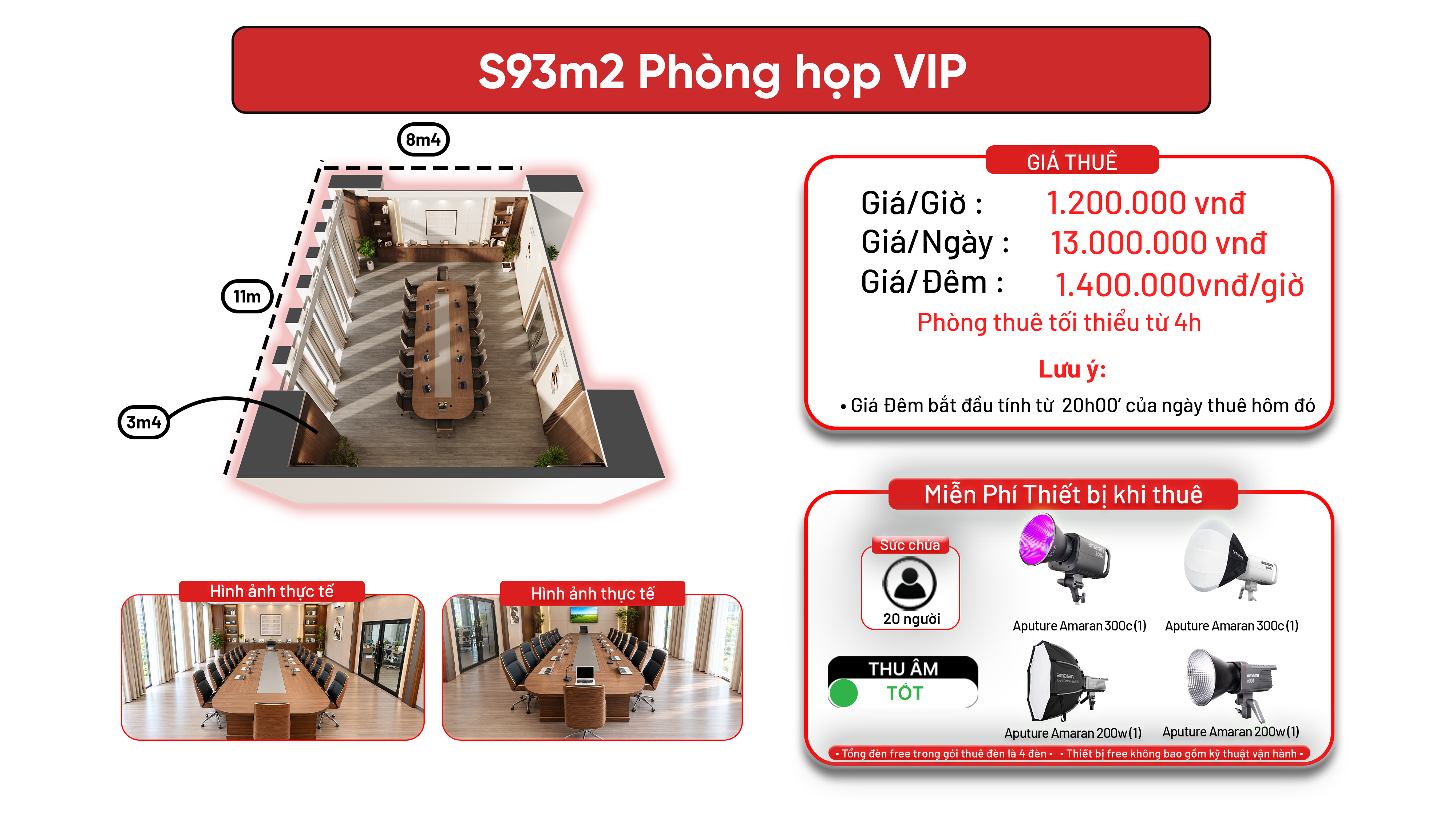 S93m2 - Vạn Phúc ( Phòng Họp Vip - Tọa Đàm bối cảnh dựng sẵn )