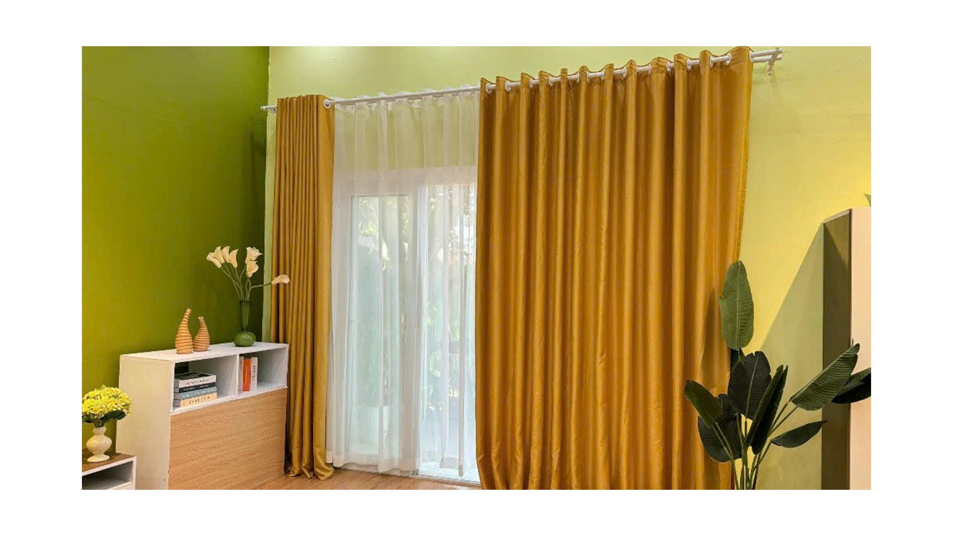 Rèm Cửa Vải Cam Vàng (250 - 1)