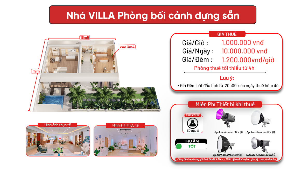 NHÀ VILLA - Phương Canh ( Phòng bối cảnh dựng sẵn )