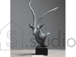 Tượng đầu linh dương decor (150 - 1)